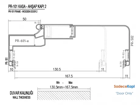 adjustable anodized colored aluminum door frame 13 16cm