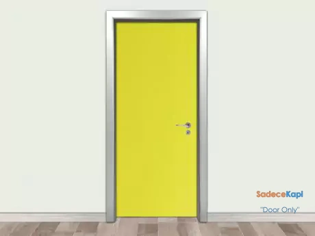 aluminum framed green laminate hospital door