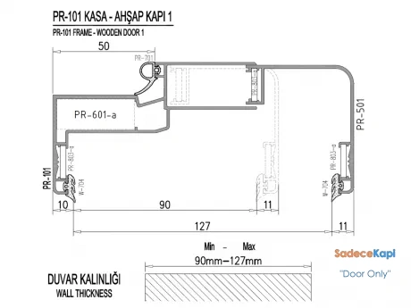 anodized adjustable 9 12cm aluminum door frame