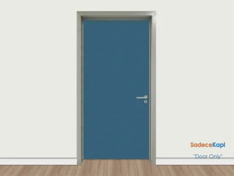 blue iris colorful steel framed stainless steel laminated door