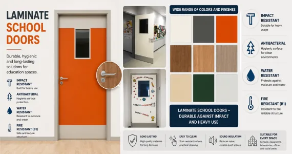 Aluminum Frame Laminate Doors - Durability, Hygiene, and Long-Lasting Solution