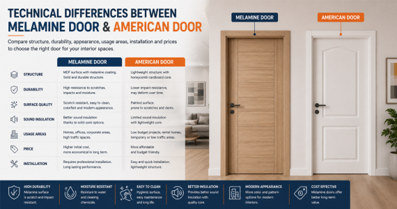 Differences Between Melamine Doors and American Doors