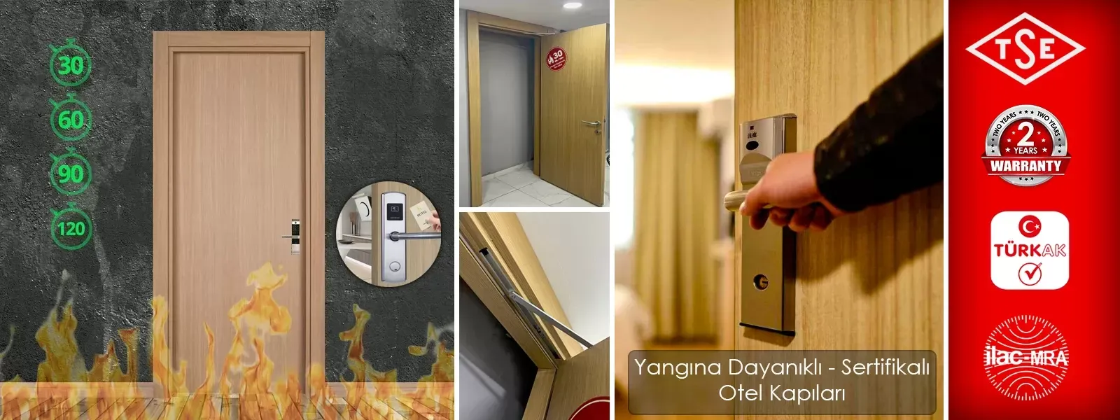 Fire Resistant Certified Hotel Doors