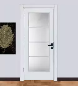 ado 106 beyaz camlı kompozit kapı