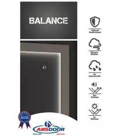 balance işıklı daire çelik kapısı