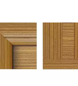 bambu renkli doğal ahşap kaplamalı kapı