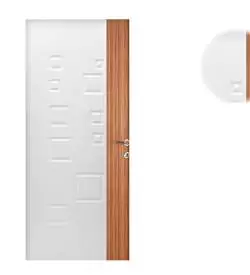 beyaz bambu şeritli mdf kapı paneli