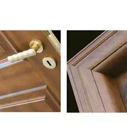 golden teak iki göbekli doğal ahşap kaplama kapı