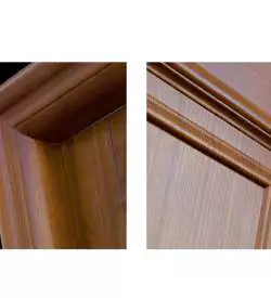 golden teak renkli boy camlı doğal ahşap kapı