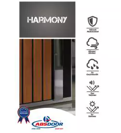 harmony dikey ahşap desenli daire giriş kapısı