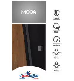 moda ahşap desenli daire giriş kapısı