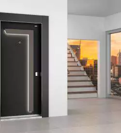 Balance Lighted Apartment Steel Door