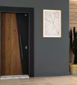 Moda Wooden Patterned Apartment Entrance Door