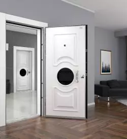 Orion Slatted Core White Steel Door