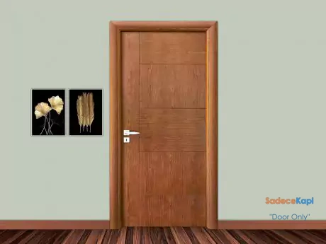 cherry color natural wood veneer door