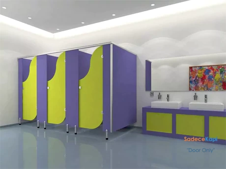 çift renk compact laminat wc kabinleri