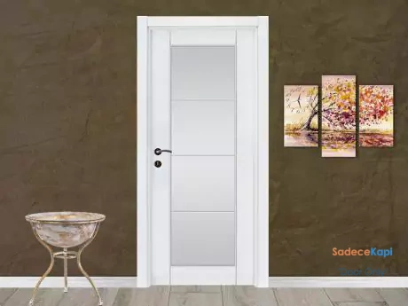 core glazed white lacquer hall door