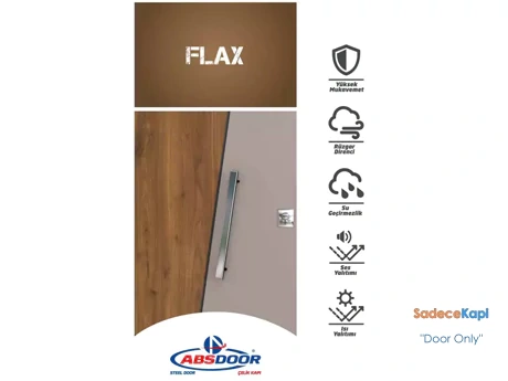 flax modern ahşap desenli daire giriş kapısı