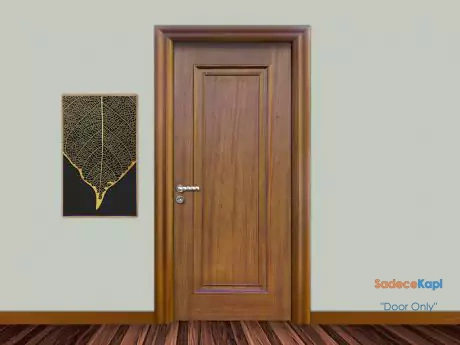 golden teak color single core natural wooden door