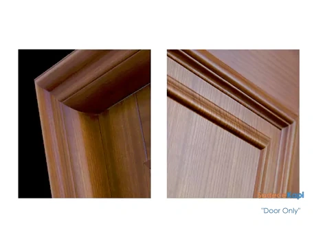 golden teak renkli boy camlı doğal ahşap kapı