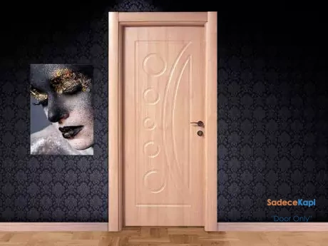 model 1010 bamboo colored membrane pvc door