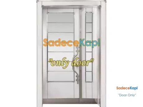 model 519 double-leaf glazed steel door