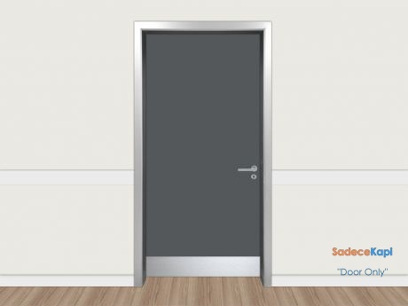 obsidian gray aluminum frame laminate door