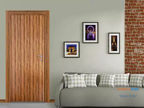 olive color vertical patterned flat door surface