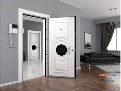 orion slatted core white steel door