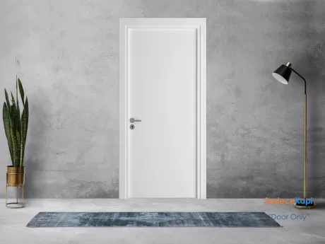 plain white micro laminate room door