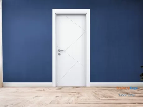 soft white color cnc pvc door