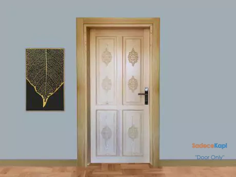 solid door with two cores and sectional motifs