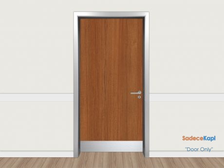 sumatra teak aluminum frame door with kick plate