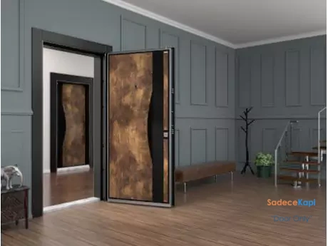 vega patterned apartment entrance door