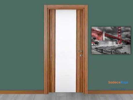 white and olive high gloss door