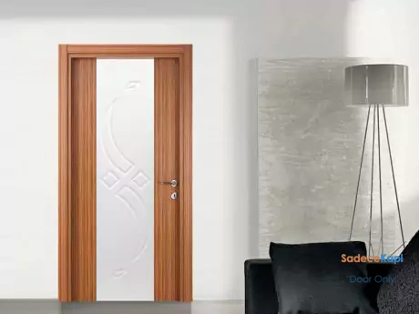white bamboo patterned rustic door surface