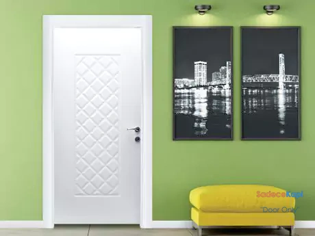 white lozenge pattern core rustic door panel