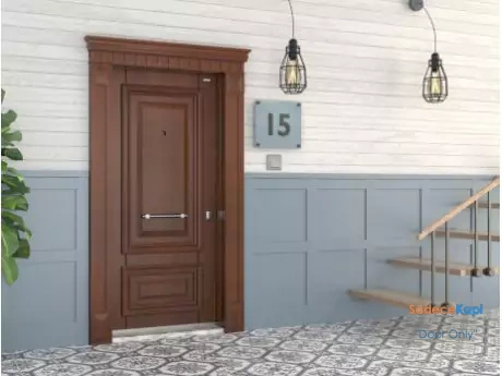 zen crowned and slatted core steel door