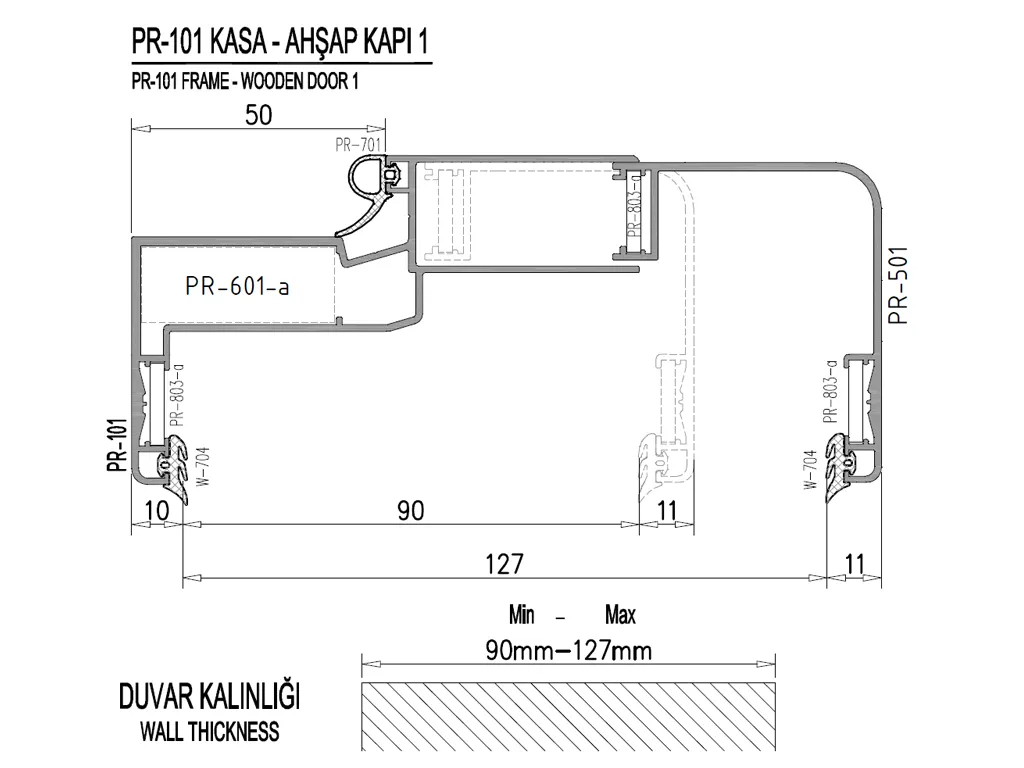 9-12cm ayarlı alüminyum kasa teknik detayları