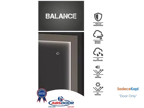 balance işıklı daire çelik kapısı