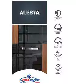 alesta parlak daire çelik kapı