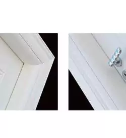 cnc göbekli beyaz lake iç kapı
