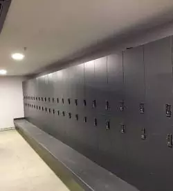 iki kapaklı tek renk laminat soyunma dolabı