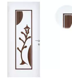 kiraz desenli beyaz mdf kapı paneli
