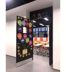 sac korumalı ve camlı laminat okul kapısı