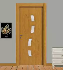 safir camlı bambu pvc membran kapı