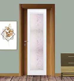 topaz boy camlı pvc membran kapı bambu