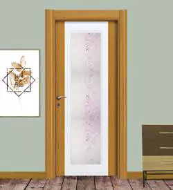 topaz boy camlı pvc membran kapı meşe