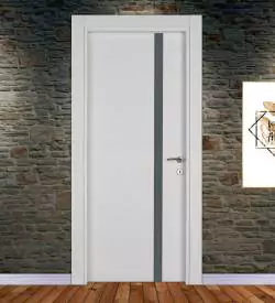 Ado 3430 Beyaz Antrasit Şeritli Membran Kapı, Membran Kapı