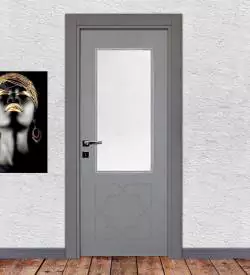 Ado 7061 Camlı Antrasit Gri Mdf Membran Kapı, Membran Kapı